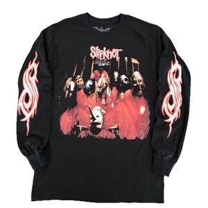 Slipknot Long Sleeve T Shirt S Black Spit It Out Hot Topic Double Side NEW *spot